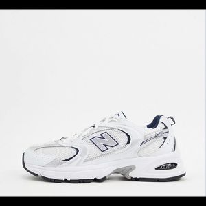 New Balance 530 Silver and Navy Trainers